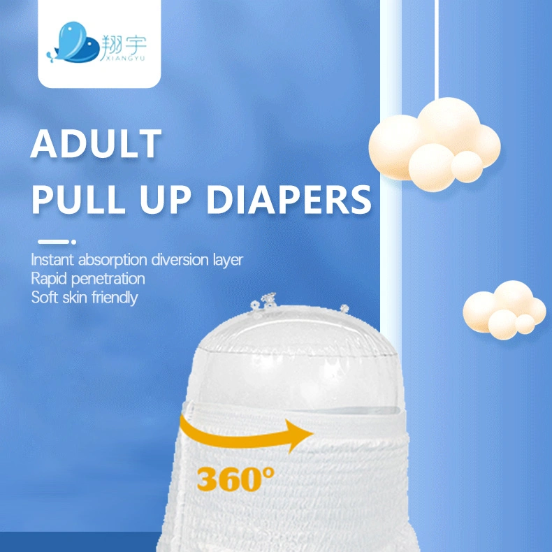Adult Nappies Supplier All Sizes Disposable Soft Dry Surface Adult Pull Pants Pull up Diapers for Incontinence Person Manufacturer