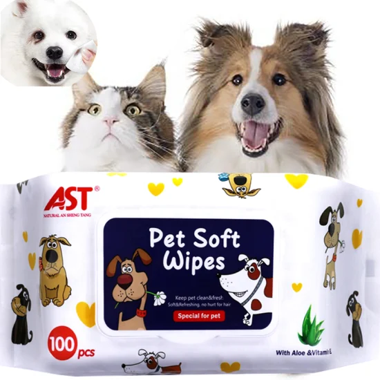 Ast Safety Ingredient Non-Woven Fabric Pet Wet Wipes