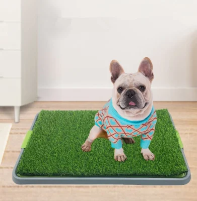 Wholesale Artificial Grass Puppy Pad for Dogs and Small Pets Reusable Potty Training Pad with Tray